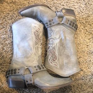 Beautiful genuine leather Freebird cowboy boots.